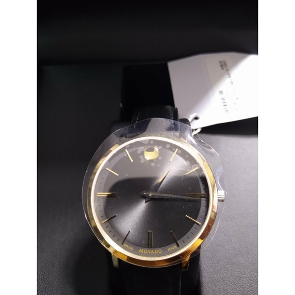 Authentic Movado Ultra-Slim Black Dial Ladies Watch - Picture 2 of 8